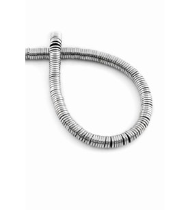 Hematit Doğal Taş Parlak Gümüş 6x1mm Dizi