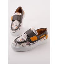Muggo RABİDS Cırtlı Desenli Günlük Çocuk Sneaker Spor Ayakkabı (Sarı)