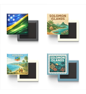 Buzdolap Magnetleri - Solomon Adaları Honiara - Islands - 4'lü Set Magneti