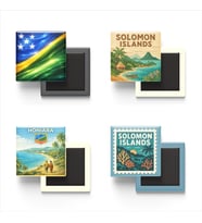 Buzdolap Magnetleri - Solomon Adaları Honiara - Islands - 4'lü Set Magneti