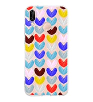 PrintiFy Huawei P20 Lite ile Uyumlu Water Color 1  Kamera Korumalı Şeffaf  Kılıf