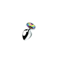 Metal Elmas Taşlı anl tıkac Rainbow Büyük Boy