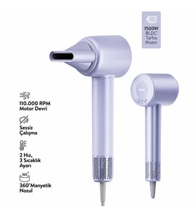 Sinbo Saç Kurutma ve Şekillendirme Makinesi - Mavi Renk - BLDC Turbo Motor