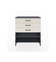 Arges Şifonyer Tek Raflı 3 Çekmeceli 88x30x96 Antrasit-Aytaşı