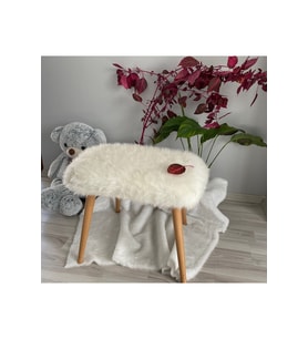 -ahşap Ayaklı Peluş Kumaş Dekoratif Puf Bench Makyaj Sandalyesi
