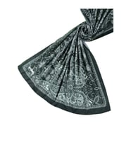 Etnik Desenli Soft Pamuklu Şal 75x190 cm (Siyah)