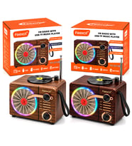 IŞIKLI FM RADYO - RETRO USB - TYPE-C SARJLI BT - TF - USB SPEAKER FX-2513B PL-4725 (5343)