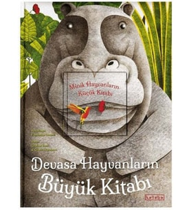 Devasa Hayvanların Büyük Kitabı - Minik Hayvanların Küçük Kitabı (Ciltli) (Krem)