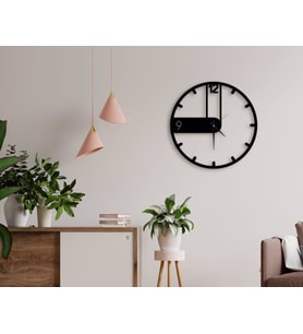 BK Gift Dekoratif 45cm Ahşap Duvar Saati-136