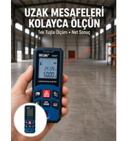 Profesyonel Lazer Metre Hassas Ölçüm ve Dijital Ekran Yeni Nesil
