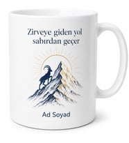 Oğlak Burcu Çalışkanlığı Zirveye Tırmanan Azimli İşkolik Kupası Hediye Bardak