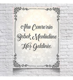 Kar Temalı Mevlüd Afişi 50x70 Cm