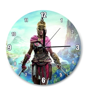 Cakatablo Assassins Creed Kadın Suikastçi Nehir ve Dağlar Duvar Saati