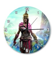 Cakatablo Assassins Creed Kadın Suikastçi Nehir ve Dağlar Duvar Saati