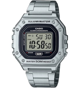 CASIO W-218HD-1AVDF METAL DİJİTAL ERKEK KOL SAATİ (Gümüş)
