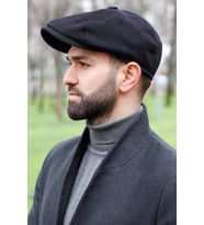 PEAKY BLİNDERS MODEL KASKET KAŞE KUMAŞ Siyah-L