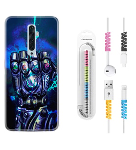 Oppo Reno 2Z 4 Lite 4 Pro 5 6 7 A31 Kılıf Kablo Koruma Spiral Silikon Thunder Play 1760