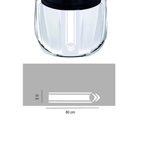 Citroen İçin Uyumlu Aksesuar Oto Kaput Sticker Çift Şerit Beyaz 80*20 Cm