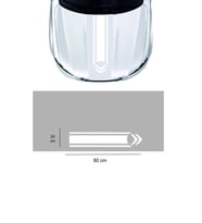 Citroen İçin Uyumlu Aksesuar Oto Kaput Sticker Çift Şerit Beyaz 80*20 Cm