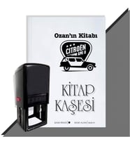 Kişiye Özel Klasik Otomobil Citroen  Otomatik Kitap Kaşesi (Siyah)