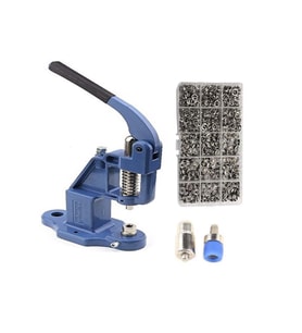10.5 mm 200 Set Metal Çıt Çıt ve El Presi Takma Çakım Komple Seti (Mavi)