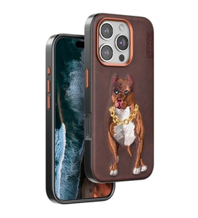 Venco İphone 16 Pro Perma Desenli Kapak - Kahverengi