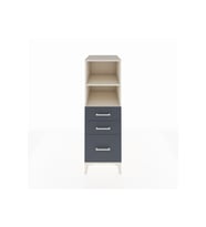 Kronos Dolap 2 Raflı 3 Çekmeceli 44x59x134 Aytaşı-Antrasit