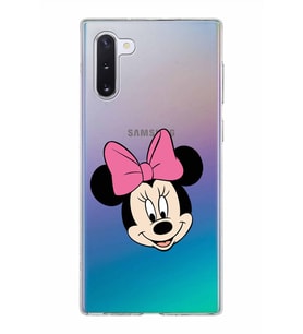 Samsung Galaxy Note 10 Kapak Minnie Mouse Tasarımlı Şeffaf Silikon Kılıf