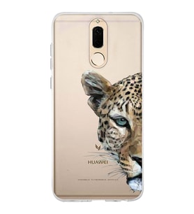 Huawei Mate 10 Lite Uyumlu Kaplan Desenli Şeffaf Telefon Kılıfı