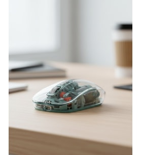 Bluetooth ve 2.4G USB Destekli Pilli Kablosuz Şeffaf Mouse
