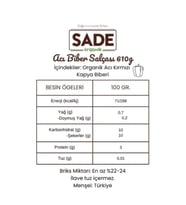 Sade Organik Acı Biber Salçası 610 g.