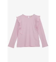 Breeze Kız Çocuk Uzun Kollu Bluz Fırfırlı 4-8 Yaş, Pembe