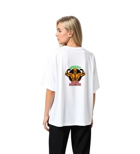 Kadın Oversize Motivasyon Baskılı Tişört Spor Grafik Antrenman Temalı Günlük Rahat Kesim Modern