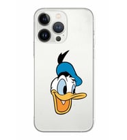 Apple iPhone 13 Pro Max Uyumlu Kamera Korumalı Tıpalı Kapak Donald Duck TasarımlıŞeffaf Kılıf