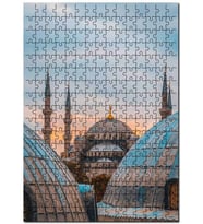 Cakapuzzle Sultan Ahmet Cami Kubeler Arasında Puzzle Yapboz MDF (Ahşap) (120 Parça)