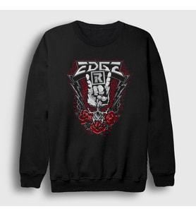 Presmono Unisex Siyah Skull Güreş Wwe Edge Sweatshirt 524878tt