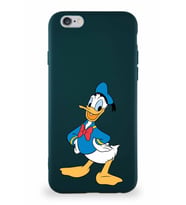 Apple iPhone 6S Soft Premier Kapak Donald Duck-C Tasarımlı Silikon Kılıf - Yeşil (Şeffaf)