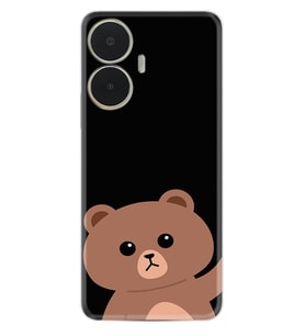 Realme C55 Kılıf Resimli Desenli Silikon Platinium Series Hello Bear 1905