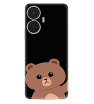 Realme C55 Kılıf Resimli Desenli Silikon Platinium Series Hello Bear 1905