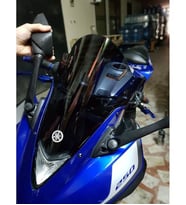 Yamaha Yzf R 25 Ön Siperlik Camı Füme Renk Biadil Marka 2014/2017 Uyumlu Arasmoto (Siyah)