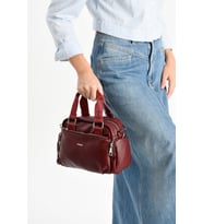 MEGA POLO Lizbon Deri El/Çapraz Kadın Çantası (Bordo)