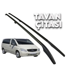 VİTO EXTRA UZUN ŞASE TAVAN ÇITASI SİYAH RENK 2010 2011 2012 2013 2014