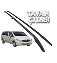 VİTO EXTRA UZUN ŞASE TAVAN ÇITASI SİYAH RENK 2010 2011 2012 2013 2014