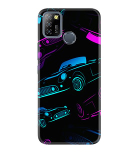 Infinix Smart 5 Kılıf Silikon Desen Özel Seri Cars Neon 1618