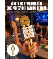 Karaoke Mikrofon Dahili Hoparlörlü Sd-usb-aux Girişli Bluetooth Hoparlör