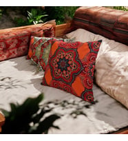 4'LÜ KIRLENT KILIFI PERSIAN MANDALA ÖZEL TASARIM (Çok Renkli)