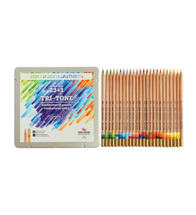 Koh-i Noor Tri-Tone Renkli Kalem Seti 23+1 Metal Kutu 