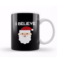 I Believe In Santa Claus Funny Christmas Kupa Bardak Porselen