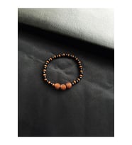 Erkek - Kahverengi Ve Siyah Renk Şık Tasarım Ahşap Bileklik  Handcrafted