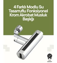 Krom Musluk Başlığı  4'Ü 1 Arada Su Çıkışı  Kolay Montajlı